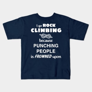 Rock Climbing Love Gift- cool Kids T-Shirt